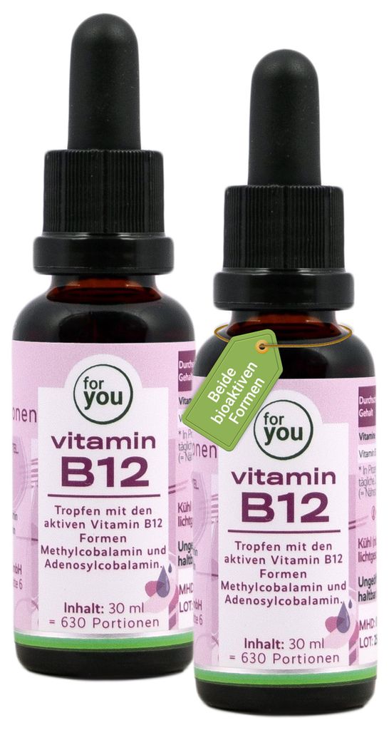 for you Vitamin B12 flüssig Doppelpack Produktbild 