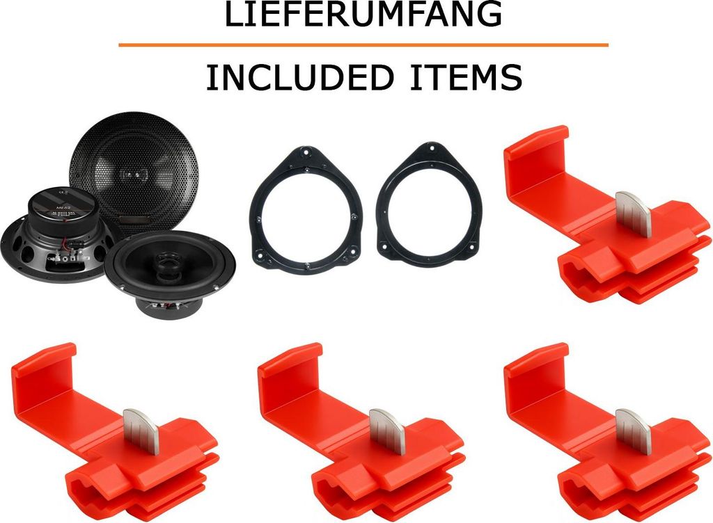Lautsprecher Boxen Einbaupaket Seitenteil hinten Musway ME62 passend für Audi A1 8X | 80W RMS hoher Wirkungsgrad