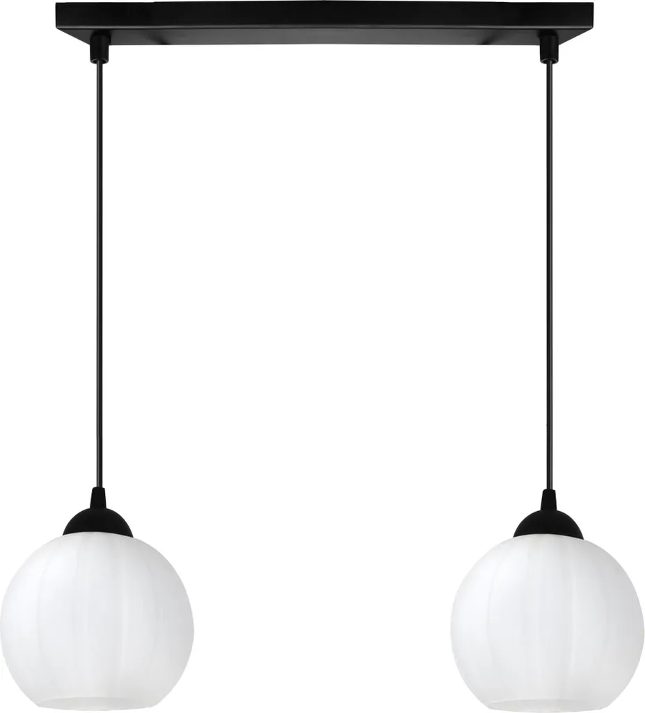 Lampada a Sospensione Costa 2 Luci Nera - Illuminazione Moderna E27