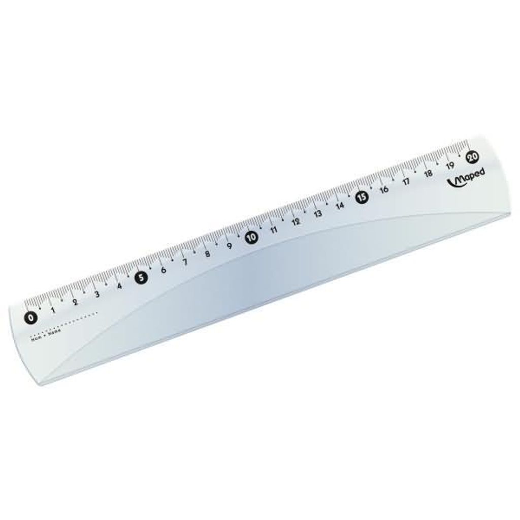 Lineal Essentials 146 20 cm transparent in Schutzhülle Produktbild 