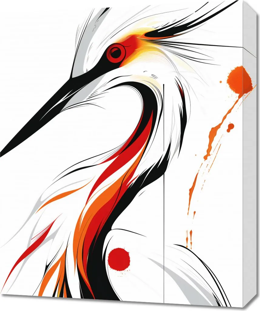 Grande Image Cigogne 50x60 cm - Impression Qualité Galerie d'Artiste