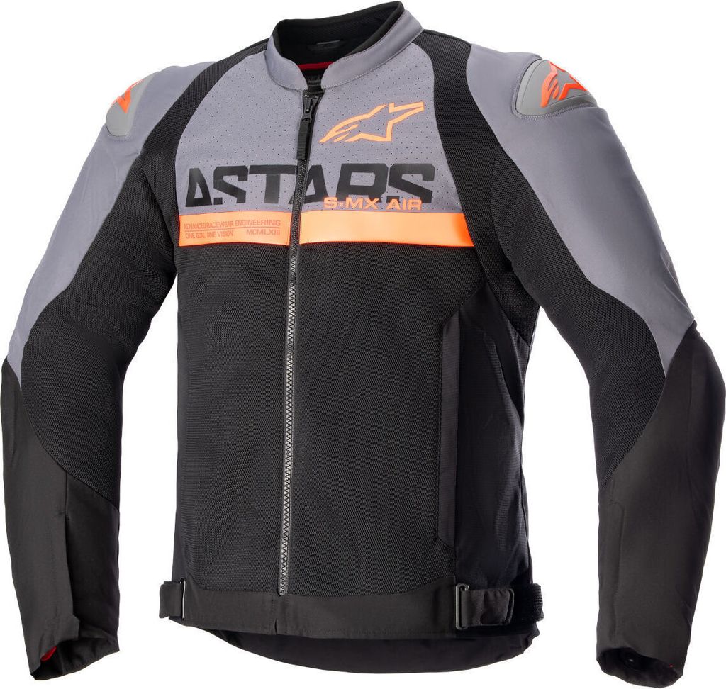 Alpinestars SMX Air Perforierte Motorrad Textiljacke, schwarz/grau/orange, S