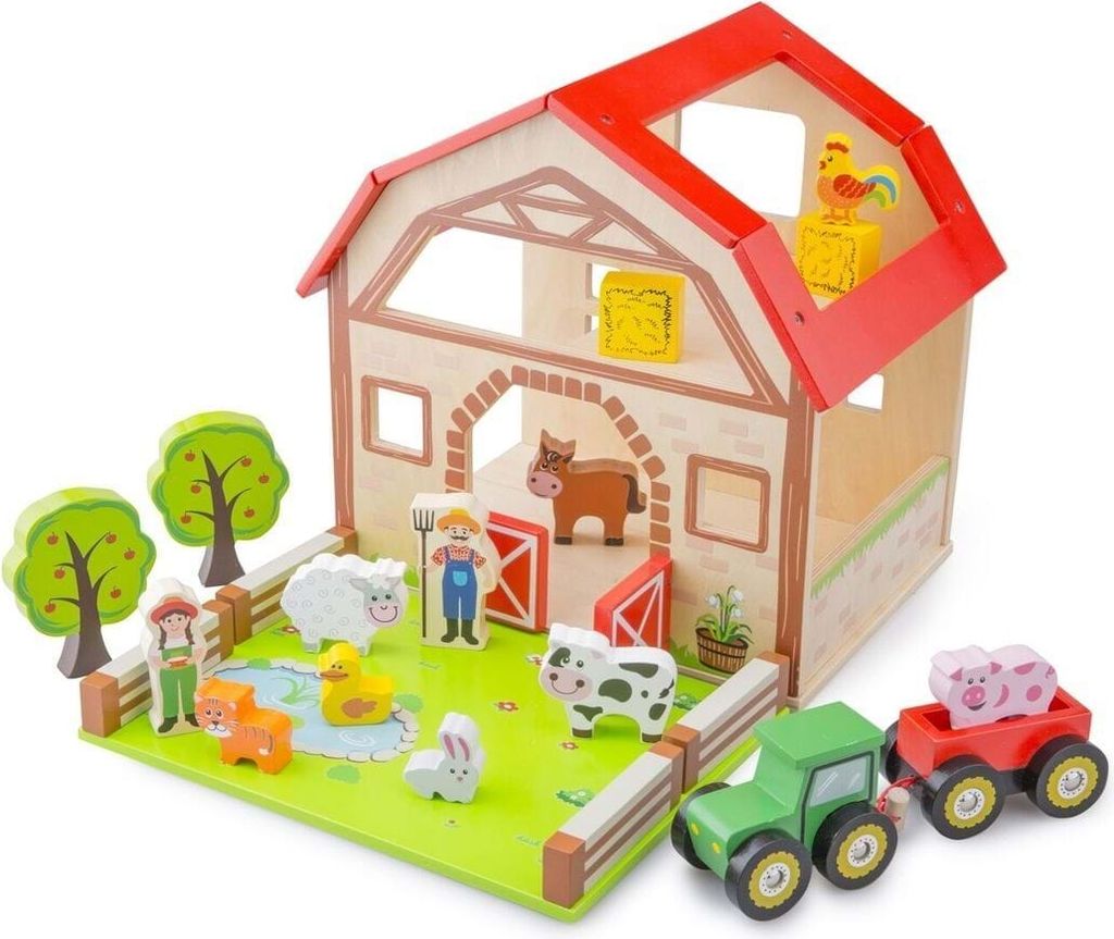 New Classic Toys Wooden Farm House Playset, Farma, 3 Obrázek produktu 