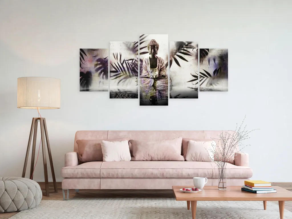 Tableau en verre acrylique BUDDHA BLÄTTER p-A-0040-k-o Déco Zen