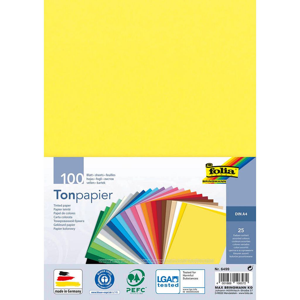 folia 6499 Papier toner, DIN A4, 130 g/qm, 25 couleurs Image du produit 