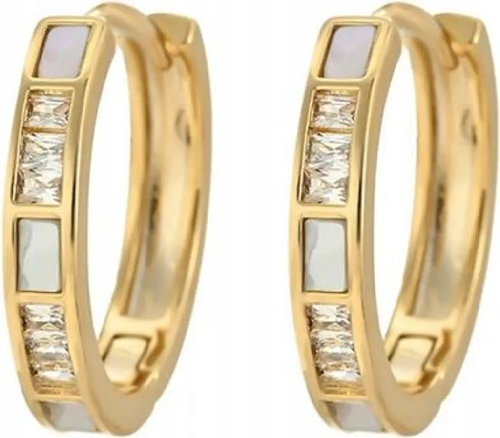 Boucles d'oreilles dorées 14 carats hypoallergéniques en acier inoxydable