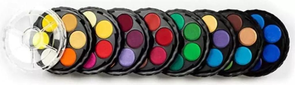 Colori ad acquerello 48 colori in confezione rotonda Immagine del prodotto 