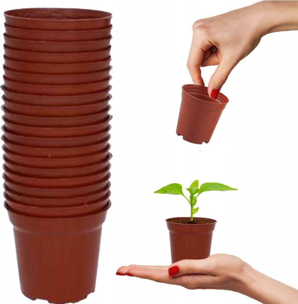 Pflanztöpfe 7,2x6,8cm Saattopf Pflanzentöpfe Blumentopf Anzuchttöpfe 20 STÜCK