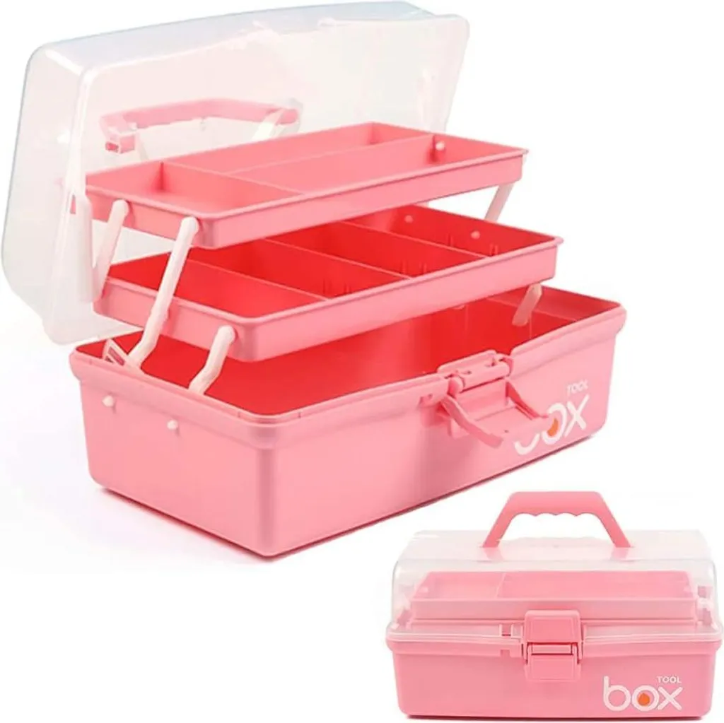 Caisse outils multifonction 305cm pour atelier avec inserts roses