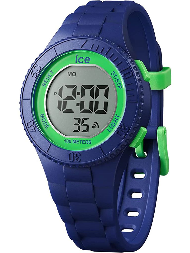 Orologio Da Bambino ICE Cartoon Dino – Silicone Blu, Numeri Grandi, Impermeabile 10 ATM