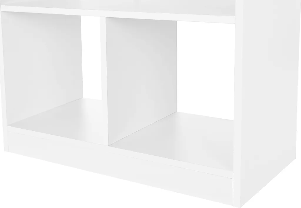 Bibliothèque étagère bois blanc chêne avec compartiments ouverts - 9