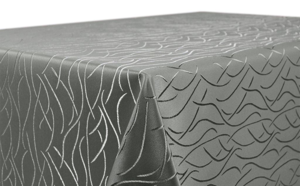 Beautex Damast Tischdecke Jacquard oval bügelfrei Streifen Produktbild 