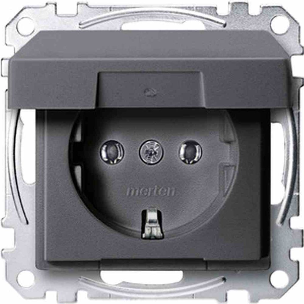 MERTEN Prise 1f anth mt Système M UP Klappd IP20 Image du produit 