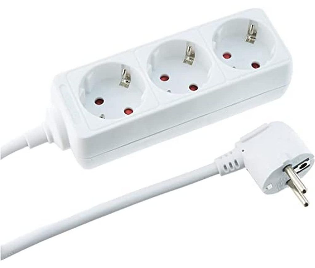 Regleta de enchufes múltiple (3 enchufes) sin interruptor, Imagen del producto 