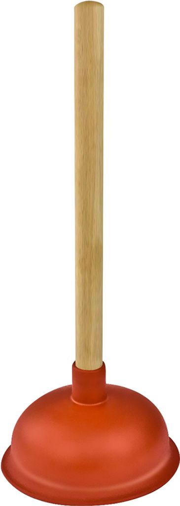 KÖRO Ausgussreiniger 140 mm mit Holzgriff / Saugglocke / Produktbild 