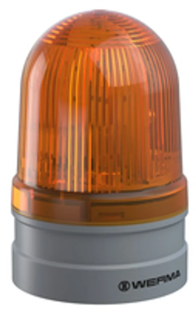 Alerte Visuelle Jaune WERMA 26134070 Midi 12/24V pour Zone de Danger