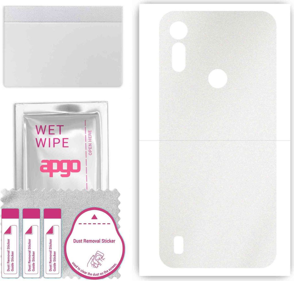 apgo Rückseite Schutzfolie, Skin, kompatibel mit Motorola Moto E6i, Hinten Displayschutzfolie aus Vinylfolie, kratzfest, einfache Montage - Matt T...