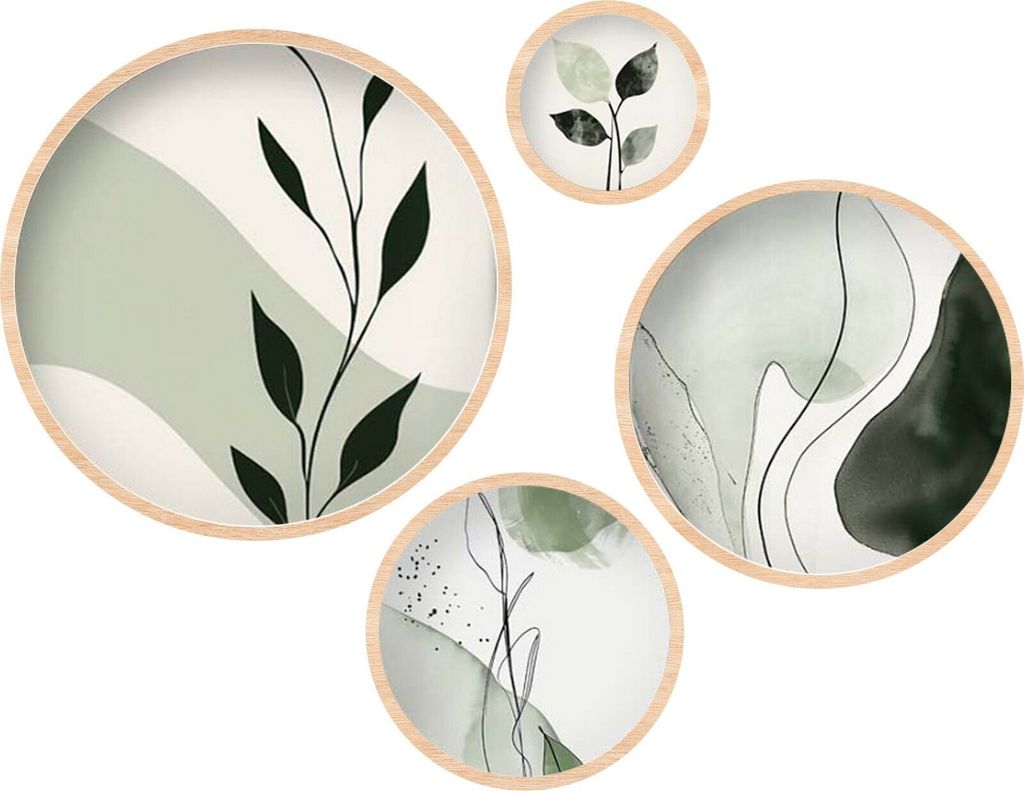 Wallity, Huhu297, Dekorativ gerahmtes MDF-Gemälde (4 Produktbild 2