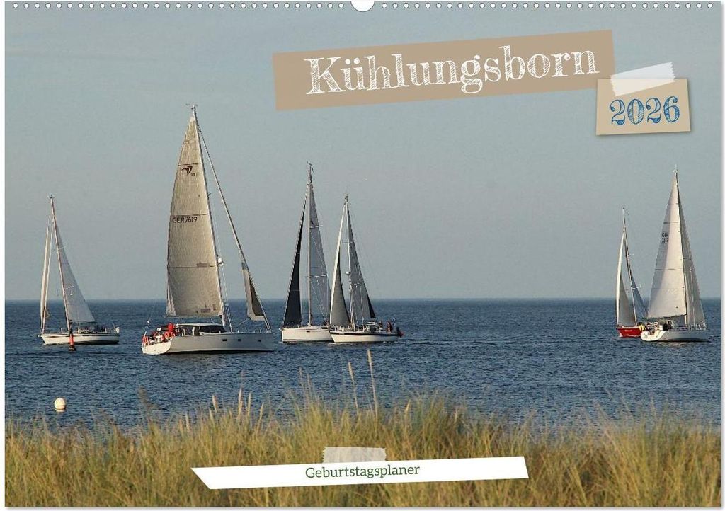 Kühlungsborn Geburtstagsplaner (Wandkalender 2026 DIN A2 quer), CALVENDO Monatskalender