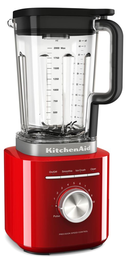 KitchenAid 5KSB2073EER, Tischplatten-Mixer, 2 l, Pulsfunktion, Eis-Crusher, 1200 W, Schwarz, Rot