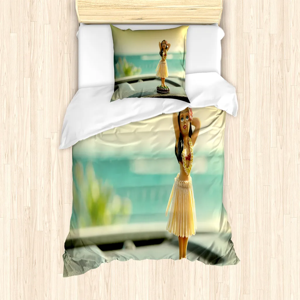Housse de Couette Hypoallergénique 135x200 Hula Girl Contre les Allergies