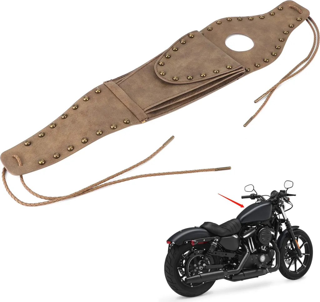 Pochette de Réservoir d'Huile Moto Cuir PU : Rangement pour XL 1200