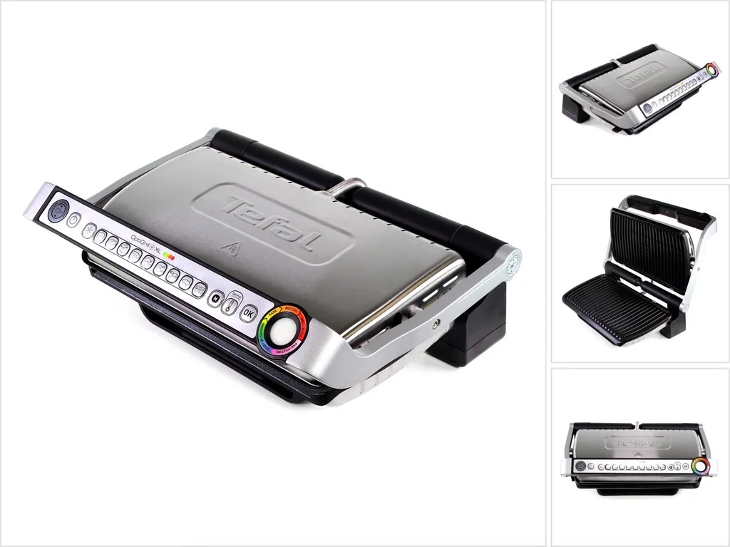 Gril électrique Tefal OptiGrill + XL GC722D barbecue intérieur inox