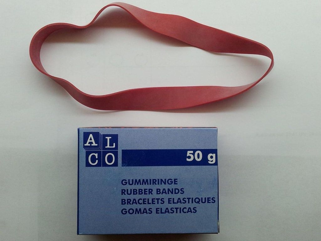 Gummibänder, Rot, 200 x 17 mm, Schtl. a 50 gr. Produktbild 