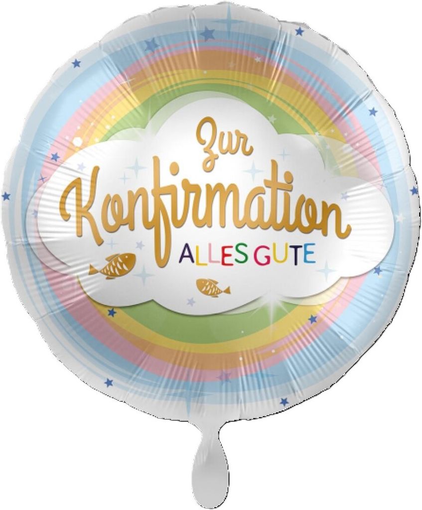 18"/Ø43cm Folienballon  "Zur Konfirmation Alles Gute" Produktbild 