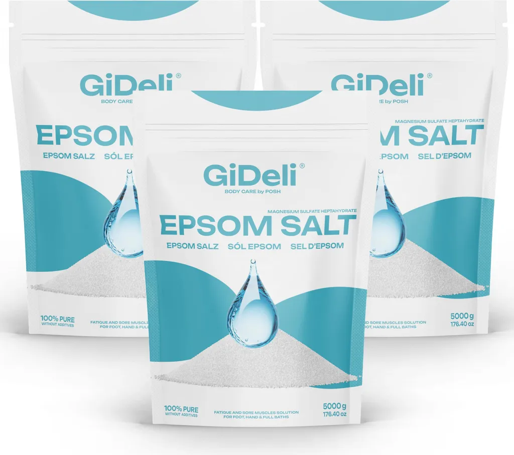 Sale di Epsom 15 kg - Solfato di Magnesio Puro per Bagno e Giardino GiDeli