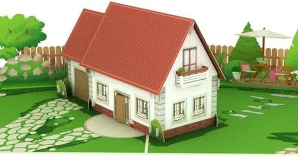 Carte pop-up 3D Maison et jardin faite main - Carte de vœux artisanale