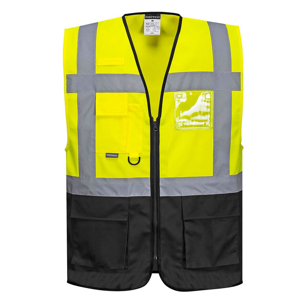 Portwest C476 WARSCHAU EXEKUTIV WESTE Yellow/Black Gr. XXL