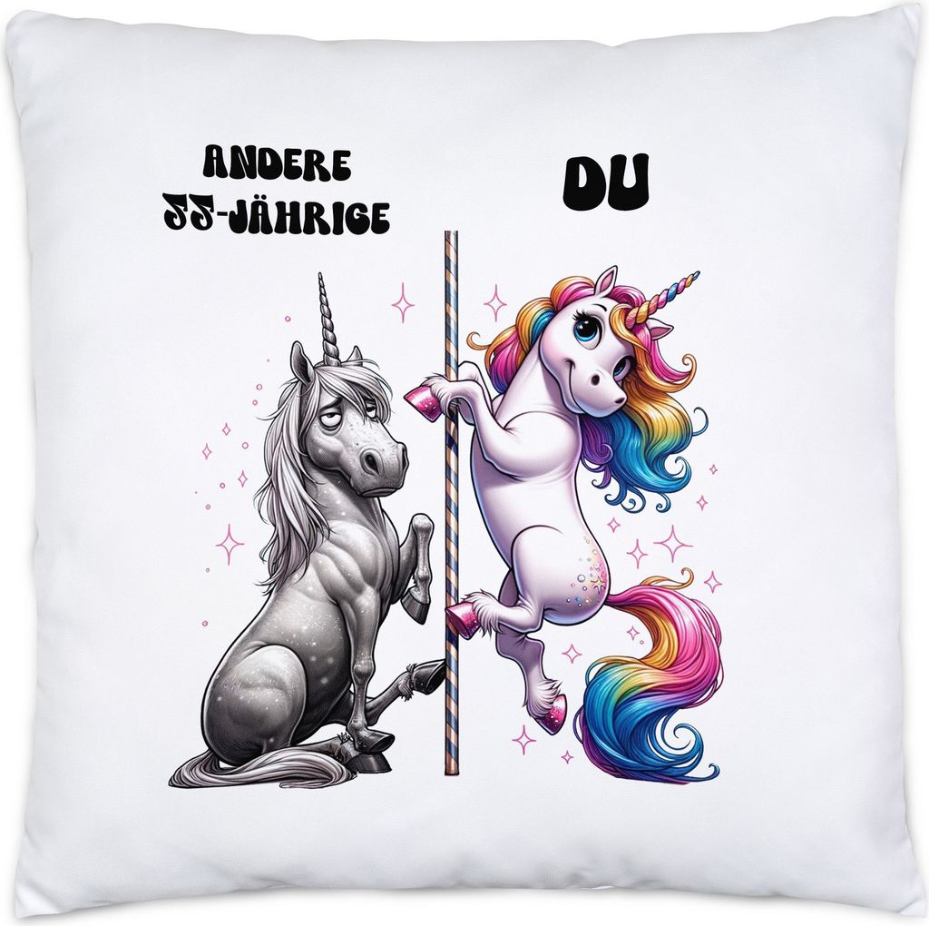 Andere 55-Jährige Du Einhorn Kissen Inkl. Füllung Freundin 55 Jahre Humor