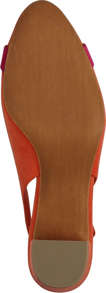 MARCO TOZZI Damen Pumps sommerlich luftig leicht bequem Slingback 2-29614-44, Größe:38 EU, Farbe:Orange