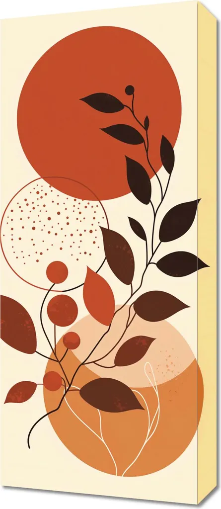 Tableau Boho Modern 30x70 cm - Palette de Couleurs pour Salon Chic