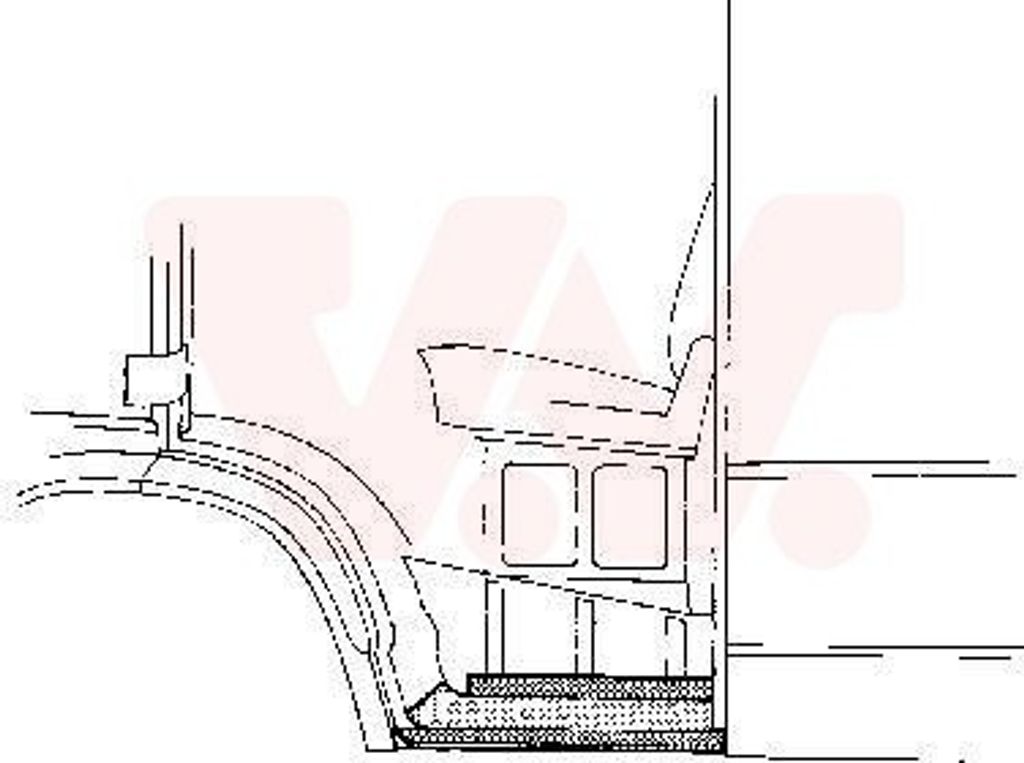 VAN WEZEL 3070102 Schweller Reparaturblech Einstiegblech Rechts passend für MERCEDES-BENZ T1 Kasten (602) T1 Bus (601) T1 Pritsche/Fahrgestell (602)