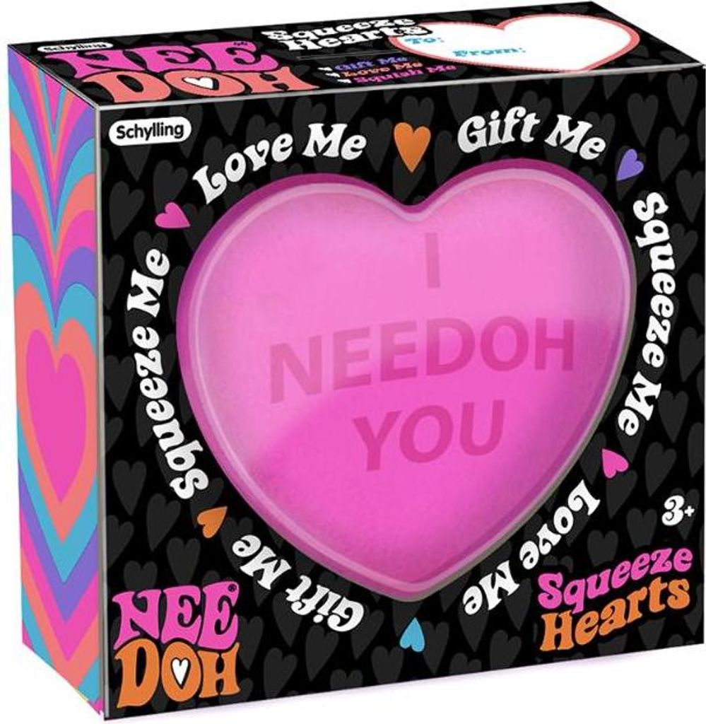 Schylling Needoh Quetsch Herzen Stressball buntes Spielzeug Produktbild 