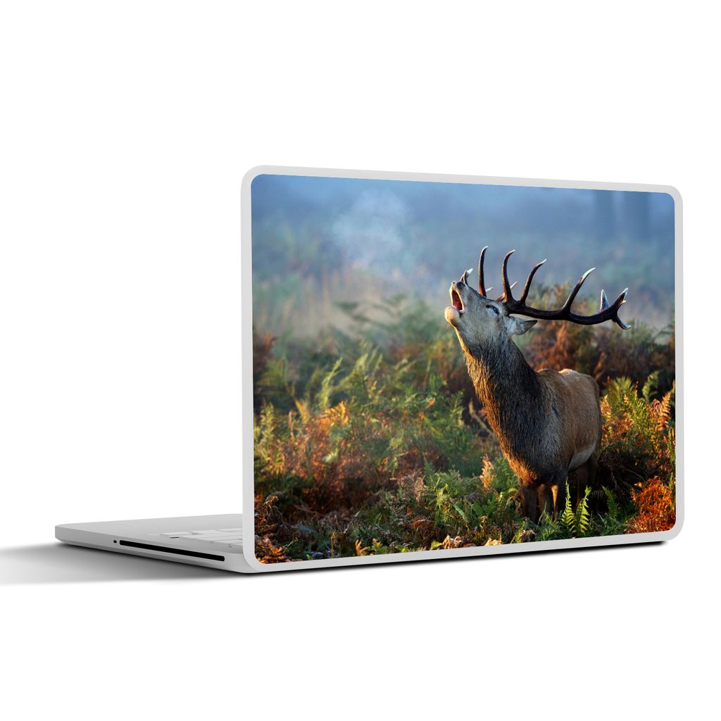 MuchoWow Laptop Aufkleber Sticker Cover Hirsche - Tiere - Pflanzen 31x22.5 cm - Laptop-Deko