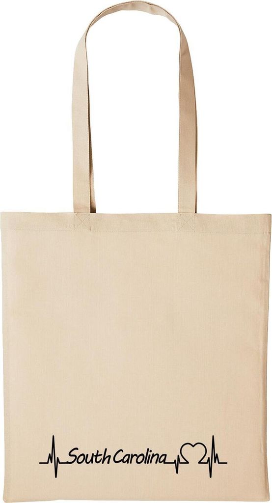 Huuraa Baumwollbeutel South Carolina Geschenk Einkaufstasche Natural 10 Liter Baumwolle South Carolina Accessoire