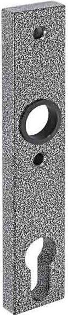 Kurzschild, eckige Form, mit PZ- und Druckerlochung, Aluminium, Anthrazit, 30 x 160 x 10 mm