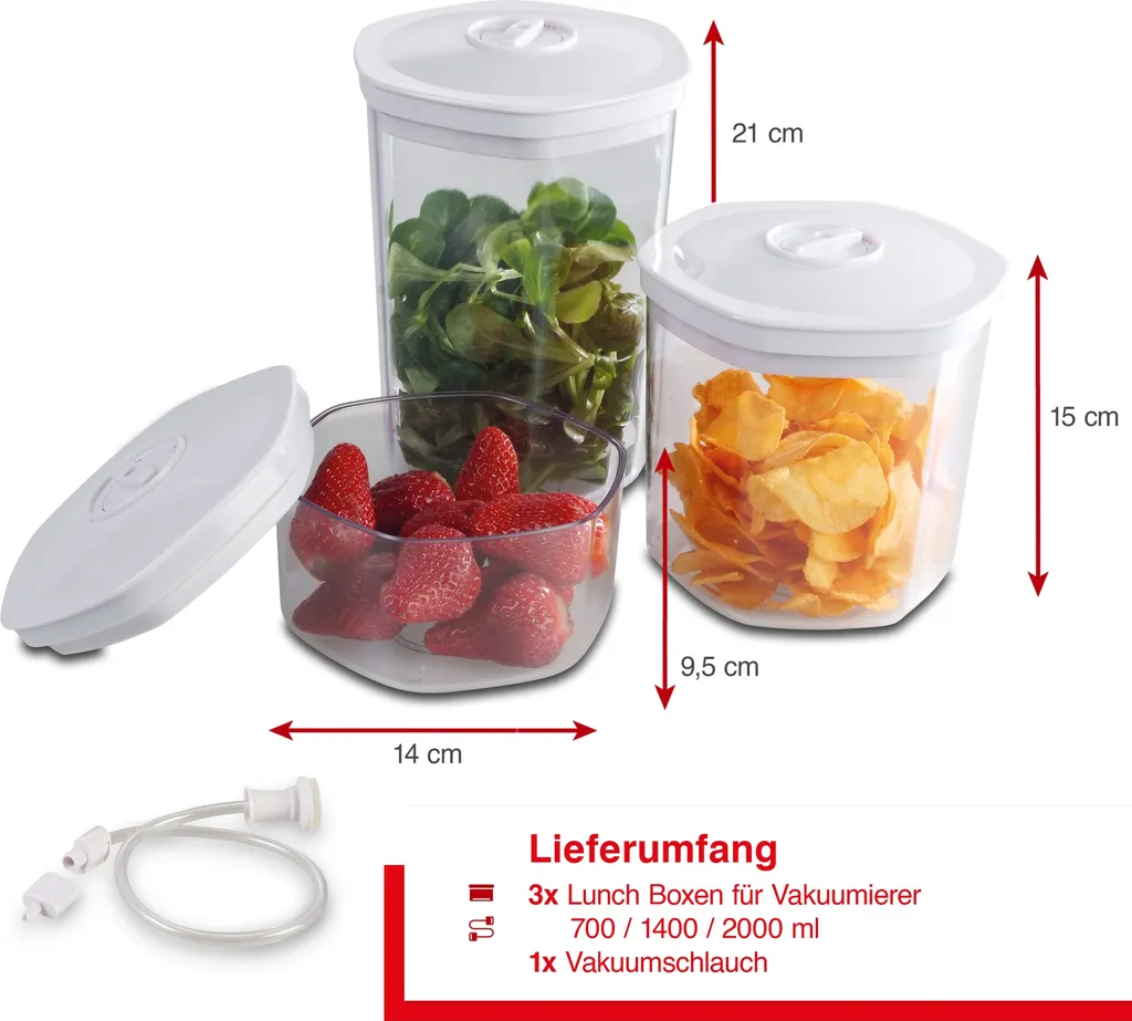 Solis Set Contenitori Sottovuoto - Salva Freschezza per Tutta la Famiglia - 10