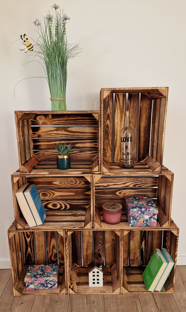 Holzkiste 40x30x23 cm 4er Set