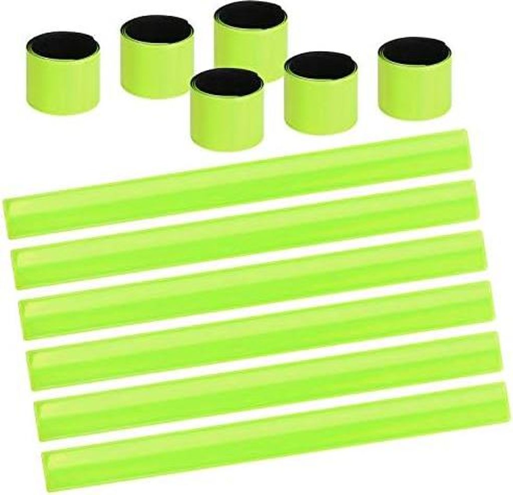 URAQT Reflektorband, Universal Reflektoren Set Klatscharmband Sicherheitsband Reflektierend Schnapparmband Reflektierend Neon Reflektorbänder für...