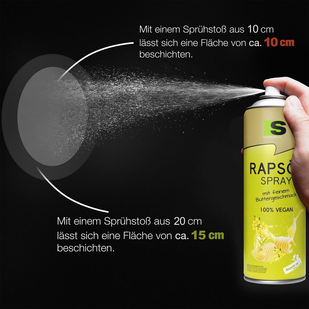 Spraytive 3 x 400ml Rapsöl-Spray mit feinem Buttergeschmack