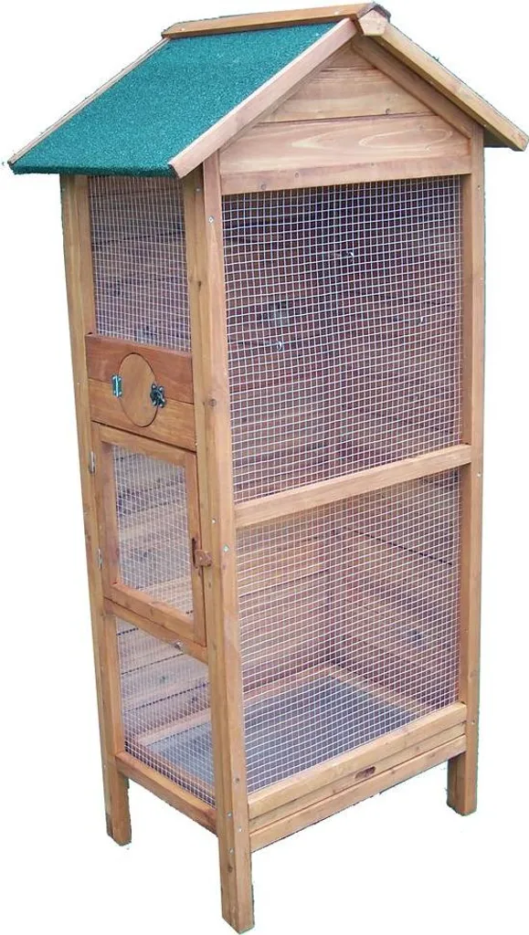 Cage à oiseaux spacieuse en métal avec tiroir amovible POH775