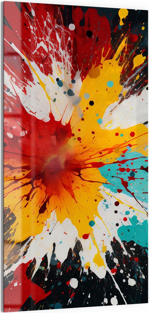 DEQORI Magnettafel Glas 50x100 cm 'Brillante Galaxie' beschreibbar Whiteboard Küche