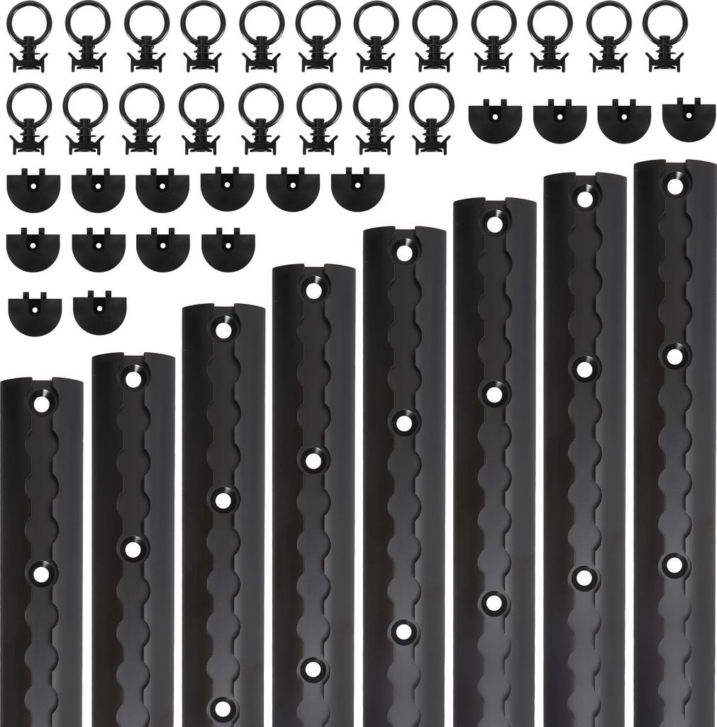 Izrielar 8x Zurrschienen, Transportsicherung, Light Aluschiene, mit Zurröse