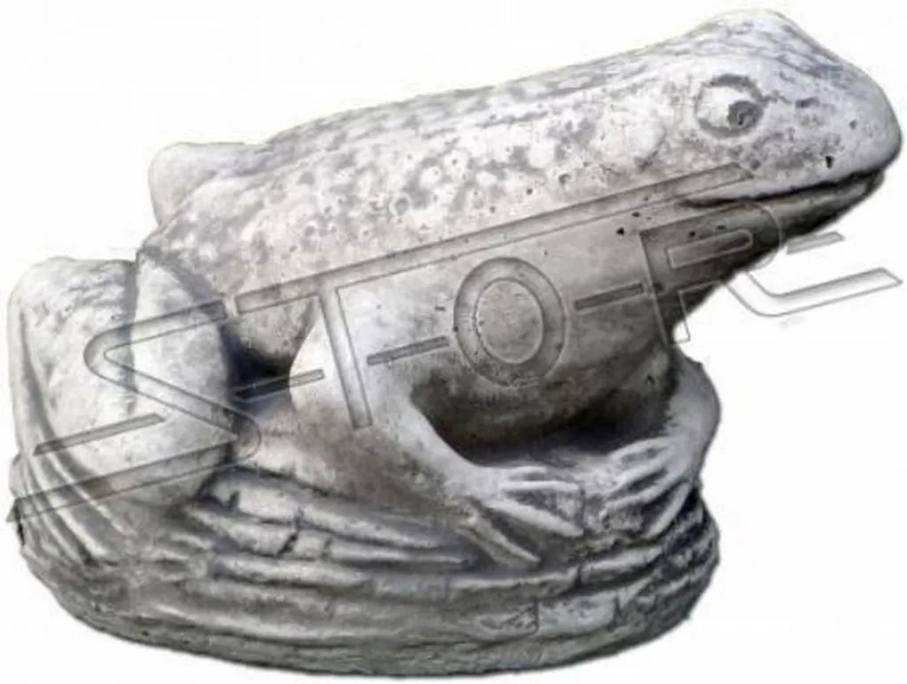 Statue Sculpture Grenouille Design Pierre Résistante Jardin 527 Gris