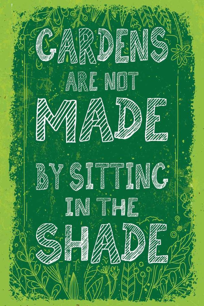vianmo Holzschild 30x20 cm Gardens note made by sitting shade
