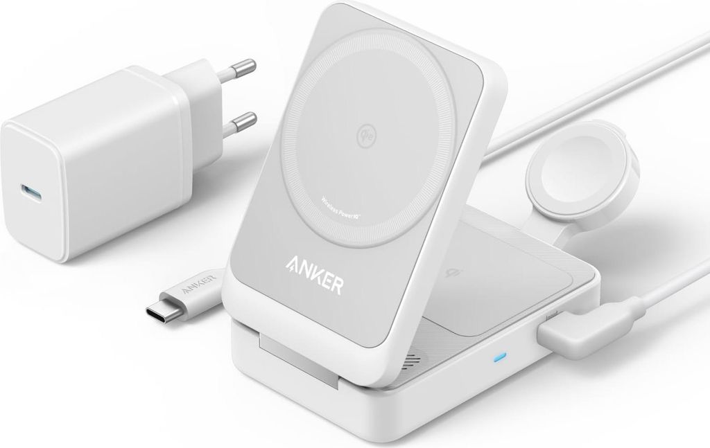 Chargeur sans fil Anker « MagGo » 15 W, 3-en-1, pliable, 3 Image du produit 